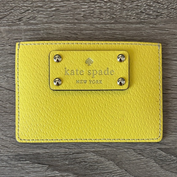 Kate Spade Sunny Yellow Cardholder As Is - Picture 1 of 5